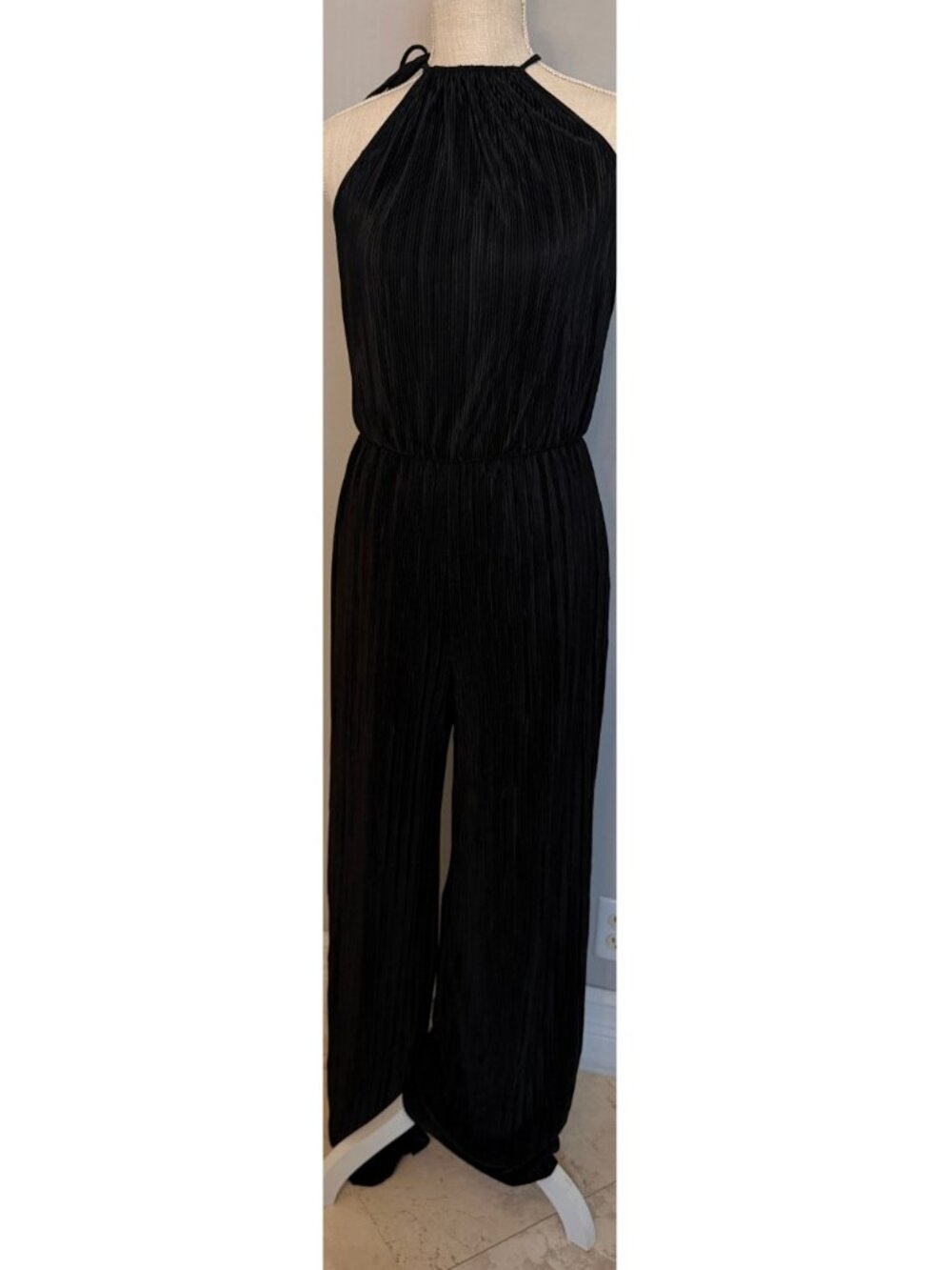 The Vanity Room Black Size Small Wide LegJumpsuit with Straps